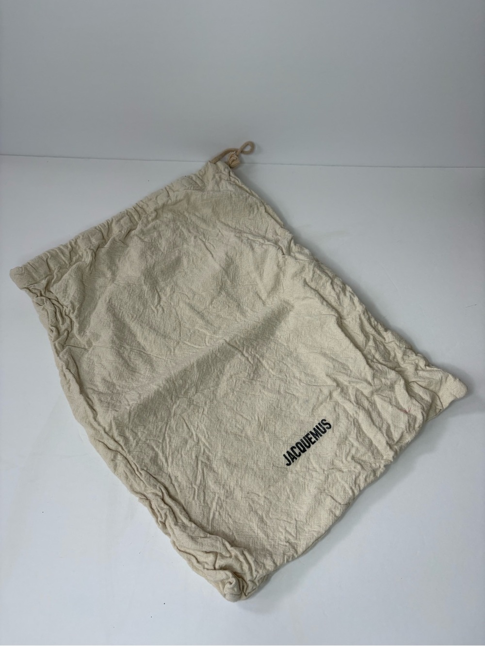 Canvas Drawstring Jacquemus Beige Tan Logo Duster Bag 11*15 Shoe Bag